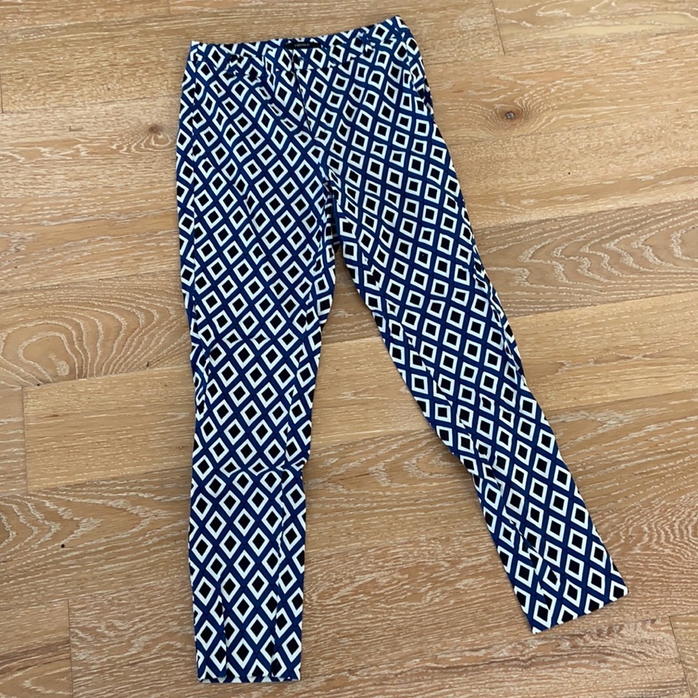 Geometric Patterned Skinny Trousers